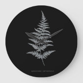 シダ – ギムノグラマChrysophylla.X線効果 – 01 ラージ壁時計 (正面)