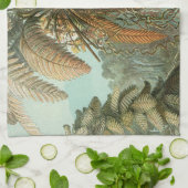 シダ ヤシの木 アンティーク 植物画 シダ アート キッチンタオル (折り畳み)