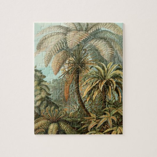 シダ ヤシの木 アンティーク 植物画 シダ アート ジグソーパズル (縦)