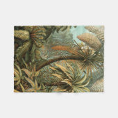 シダ ヤシの木 アンティーク 植物画 シダ アート フリースブランケット (正面(横))