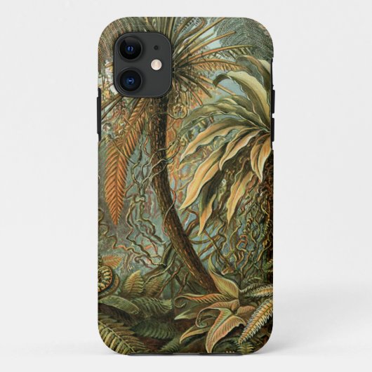 シダ ヤシの木 アンティーク 植物画 シダ アート Case-Mate iPhoneケース (裏面)