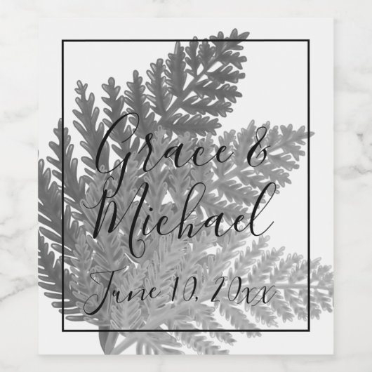 シダ ワインラベル (シングルラベル)