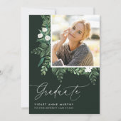 シダ |写真卒業のお知らせ 案内状 (正面)