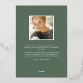 シダ |写真卒業のお知らせ 箔招待状 (裏面)