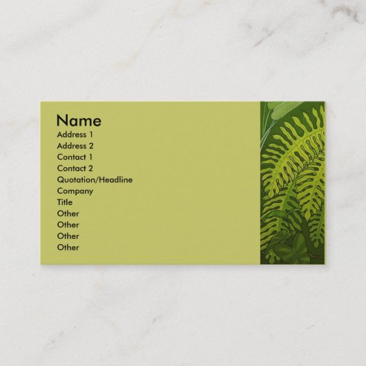 シダ 名刺 (正面)