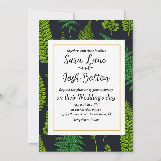 シダ 招待状 (正面)