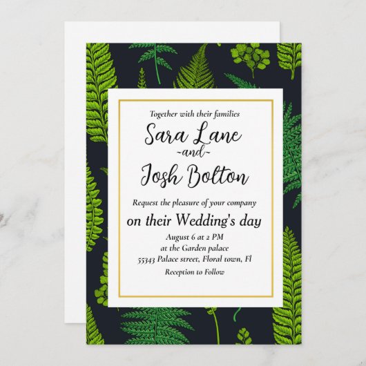 シダ 招待状 (正面/裏面)