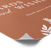 シダ | 書道モダンカードと願いのサイン ポスター (角)