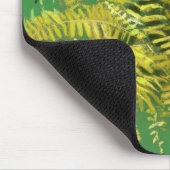 シダ，葉，フローラ，緑の黄金色の緑 マウスパッド (コーナー)