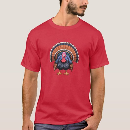 シチメンチョウ Meleagris gallopavo Tシャツ (正面)