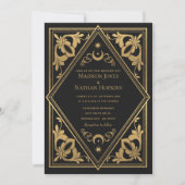 シチュアルアールヌーボータロット結婚ゴシック 招待状 (正面)