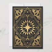 シチュアルアールヌーボータロット結婚ゴシック 招待状 (裏面)