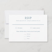 シチュアル抽象芸術ブルーゴールデン結婚ムーン 出欠カード (正面)