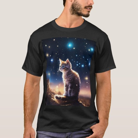 シチュアル・ヒゲ：子猫の旅 Tシャツ (正面)