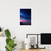 シチュニアルキャンバスの色 ポスター (ホームオフィス)