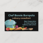 シチューポット野菜料理クラス料理料理 名刺 (正面)