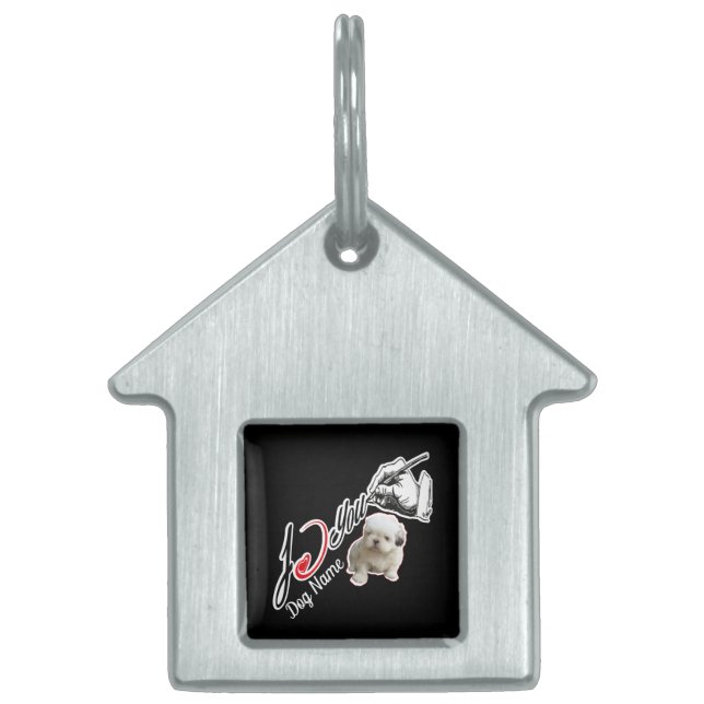 シチョンが大好き ペットネームタグ (正面)