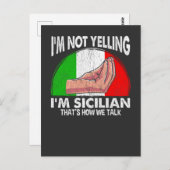 シチリおもしろいー引用文の叫びシチリア ポストカード (正面/裏面)