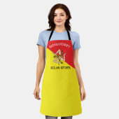 シチリはっきりしたー国旗の赤と黄色のエプロン エプロン (着用した状態)