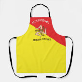 シチリはっきりしたー国旗の赤と黄色のエプロン エプロン (正面)