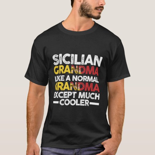 シチリアおばあちゃんシチリア Tシャツ (正面)