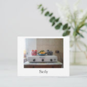 シチリアのはがき – 夏の果物 シーズンポストカード (スタンド正面)