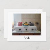 シチリアのはがき – 夏の果物 シーズンポストカード (正面/裏面)