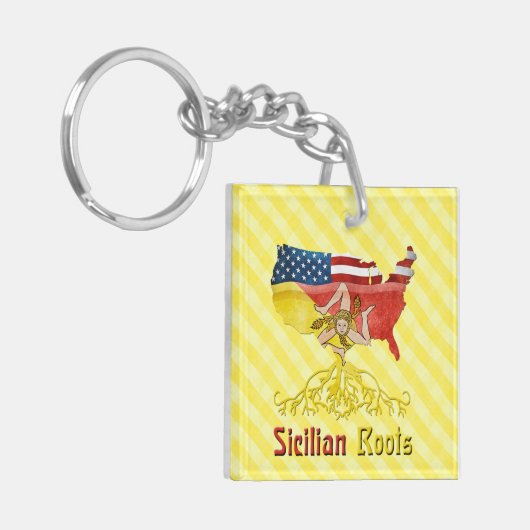 シチリアのアメリカのルーツ、シチリア キーホルダー (正面左)