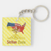 シチリアのアメリカのルーツ、シチリア キーホルダー (裏面)