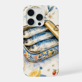 シチリアのイワシの水彩画 iPhone 15 PROケース