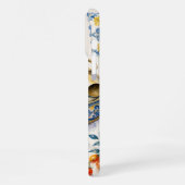 シチリアのイワシの水彩画 iPhoneケース (左側面)