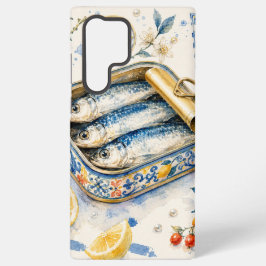 シチリアのイワシの水彩画 SAMSUNG GALAXY S22 ULTRAケース