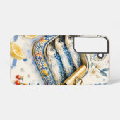 シチリアのイワシの水彩画 SAMSUNG GALAXYケース (裏面横)
