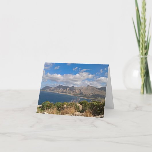 シチリアのコーストカード。あなた空白の自身のメッセージのために カード (正面)