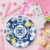 シチリアのタイル、マジョリカ、レモン、 ペーパープレート (パーティー)