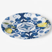 シチリアのタイル、マジョリカ、レモン、 ペーパープレート (アングル)