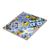 シチリアのタイル,マジョリカ,レモン,柑橘類 タイル (側面)