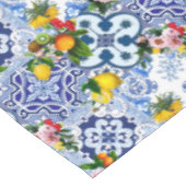 シチリアのタイル，マジョリカ，レモン，柑橘類 テーブルクロス (アングル)