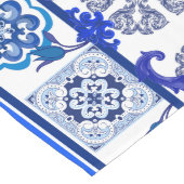 シチリアのタイル，マジョリカ，磁器 ロングテーブルランナー (コーナー)