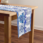 シチリアのタイル，マジョリカ，磁器 ロングテーブルランナー (インサイチュ)