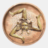 シチリアのトリナキュリアフェイクのシンボル(木) ラウンドシール (正面)