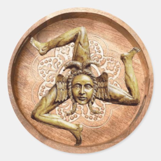 シチリアのトリナキュリアフェイクのシンボル(木) ラウンドシール (正面)