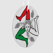 シチリアのトリナクリア メドゥーサ エンブレム イタリアンテーマ オーナメント (正面)