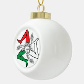 シチリアのトリナクリア メドゥーサ エンブレム イタリアンテーマ セラミックボールオーナメント (右)