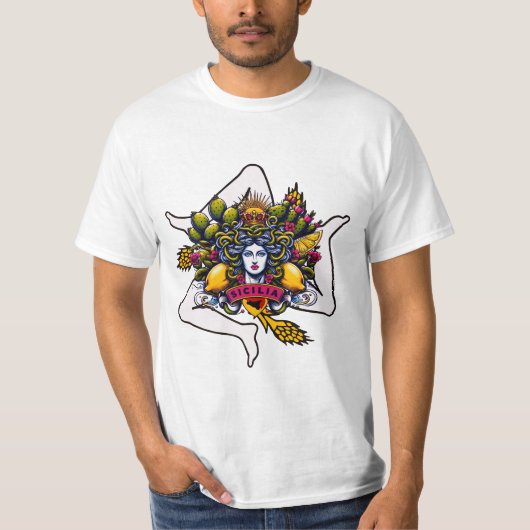 シチリアのトリナクリア Tシャツ (正面)