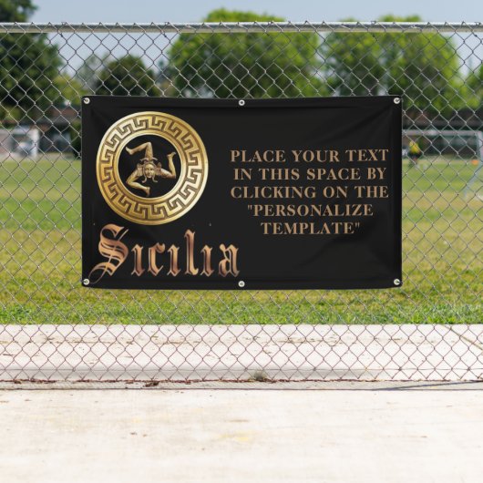 シチリアのパーソナライズ可能な商用バナー記号 横断幕 (インサイチュ)