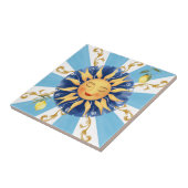 シチリアの太陽モザイク地中海のク タイル (側面)