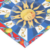 シチリアの太陽、マジョリカ、レモン、 ショートテーブルランナー (コーナー)