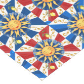 シチリアの太陽、マジョリカ、レモン、 ショートテーブルランナー (コーナー)