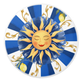 シチリアの太陽、マジョリカ、レモン、 セラミックノブ